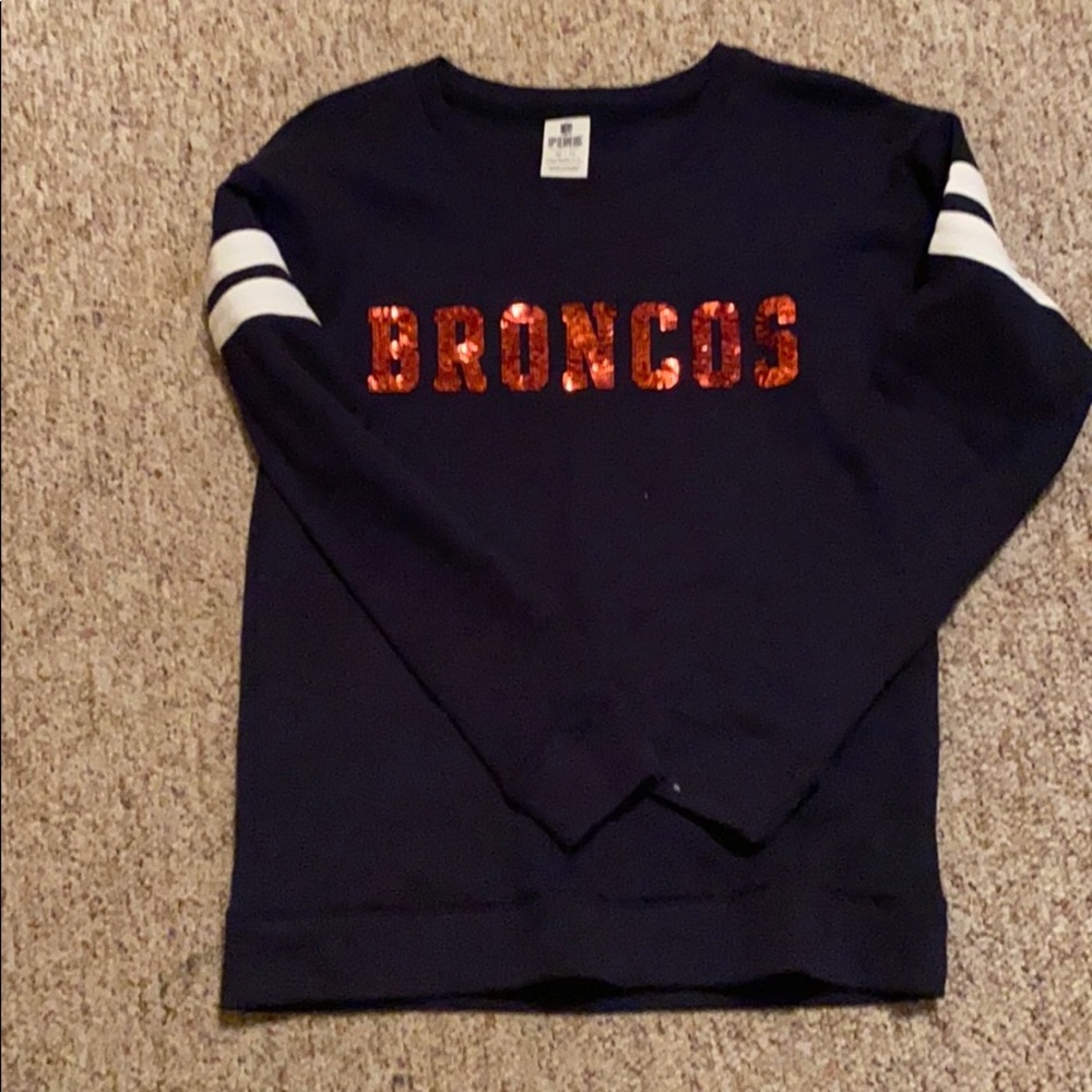 NWOT VS PINK Denver Broncos sweatshirt XS